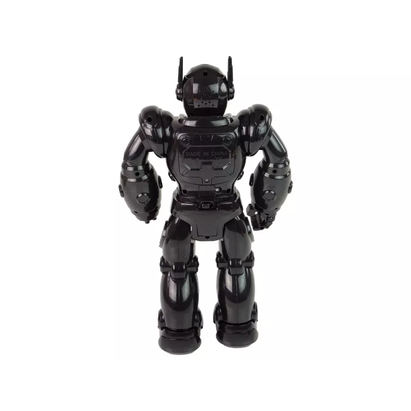 LEAN TOYS Interactieve Robot met Loopfunctie, Geluid en Licht, Zwart