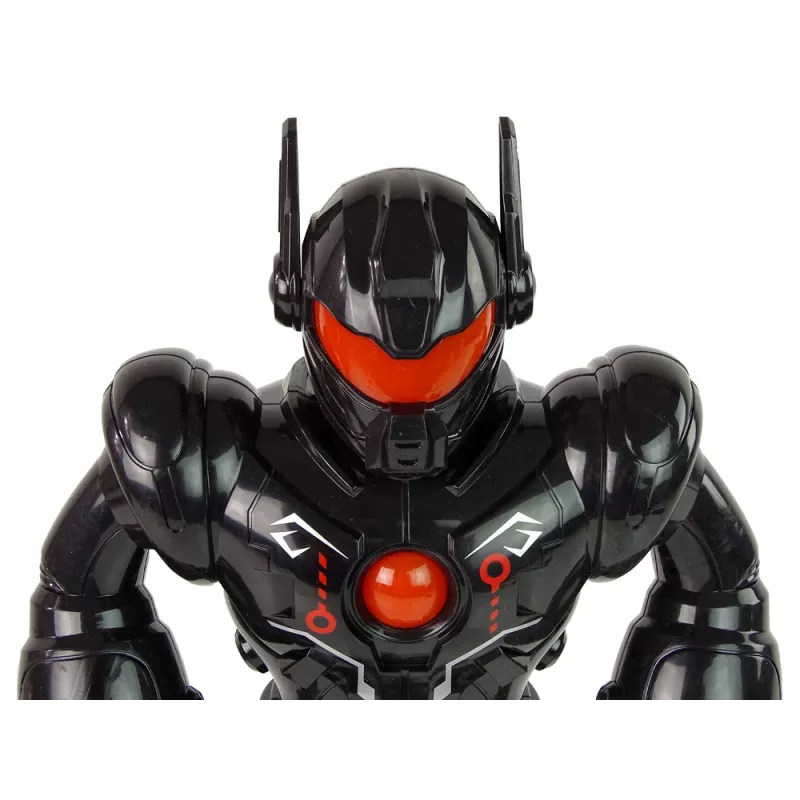 LEAN TOYS Interactieve Robot met Loopfunctie, Geluid en Licht, Zwart