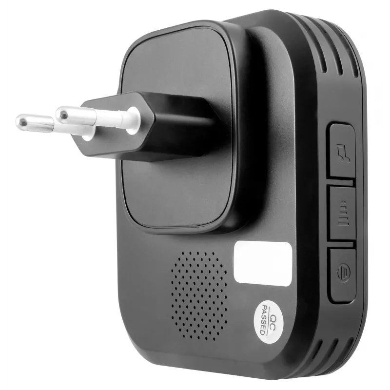 EURA WDP-84H2 BLUES Draadloos Deurbelsysteem - Batterijloze zender, Zwart