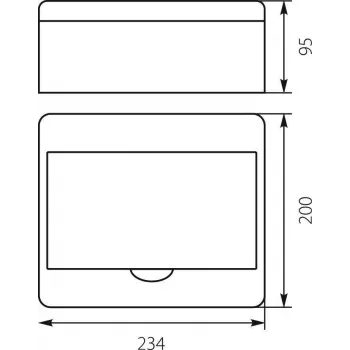 Verdeelkast RN-8 Fala 7.2 Opbouw IP40 200x234x95mm Wit (N+PE) Elektro-Plast Opatówek