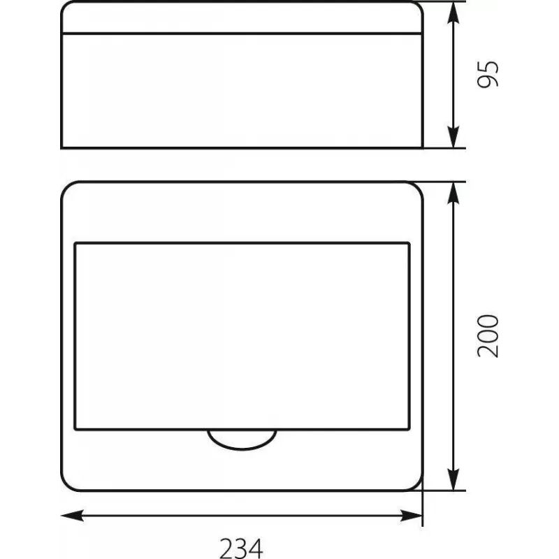 Verdeelkast RN-8 Fala 7.2 Opbouw IP40 200x234x95mm Wit (N+PE) Elektro-Plast Opatówek