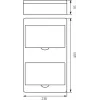 ELEKTRO-PLAST OPATÓWEK RN-16 Fala 7.4 Opbouw Verdeelkast 16 Modules IP40 Wit 403x238x95mm