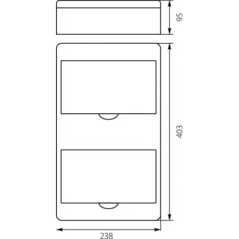 ELEKTRO-PLAST OPATÓWEK RN-16 Fala 7.4 Opbouw Verdeelkast 16 Modules IP40 Wit 403x238x95mm