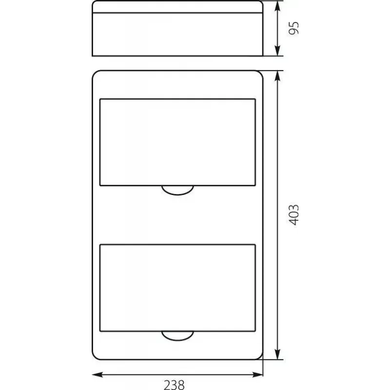 ELEKTRO-PLAST OPATÓWEK RN-16 Fala 7.4 Opbouw Verdeelkast 16 Modules IP40 Wit 403x238x95mm