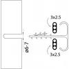 Platte Kabelclip USMP-3 BIS Quick Mount 16,5 mm wit 500 stuks Doos Elektro-Plast Opatówek