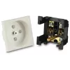 JAVEL wandcontactdoos met randaarde 1 module inbouw wit 16A 250V