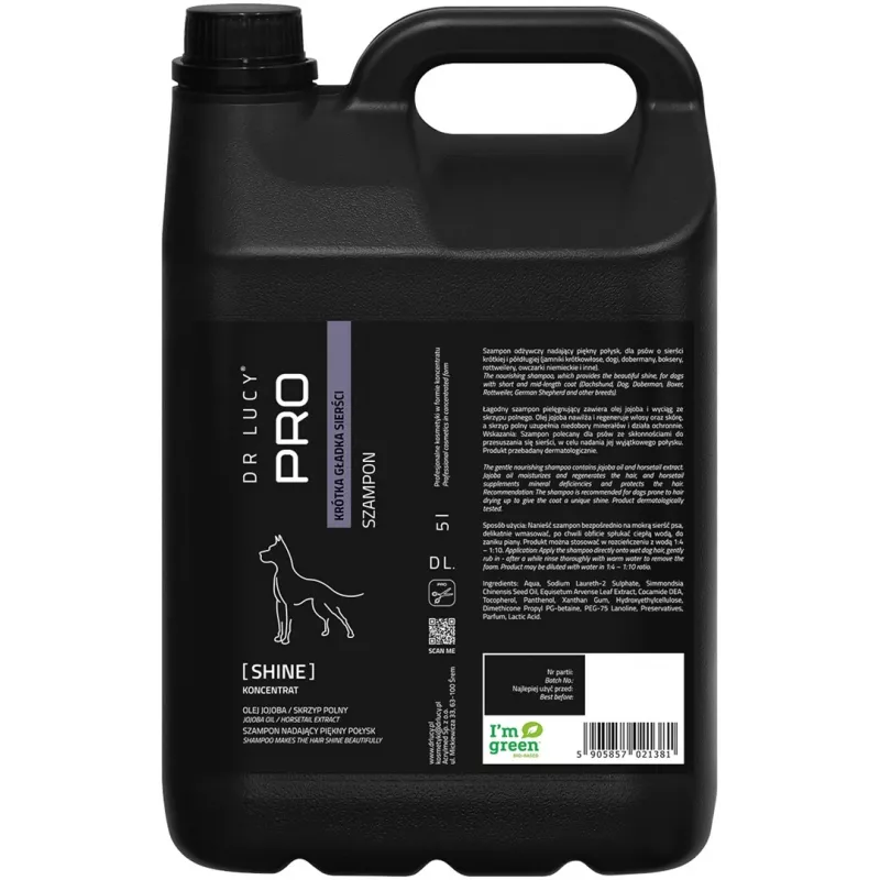 DR LUCY Shine Short Hair hondenshampoo 5 L