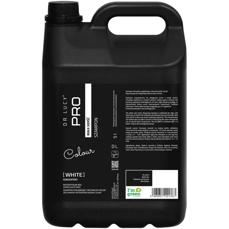 DR LUCY White wit vachtsshamppo voor honden - 5 L
