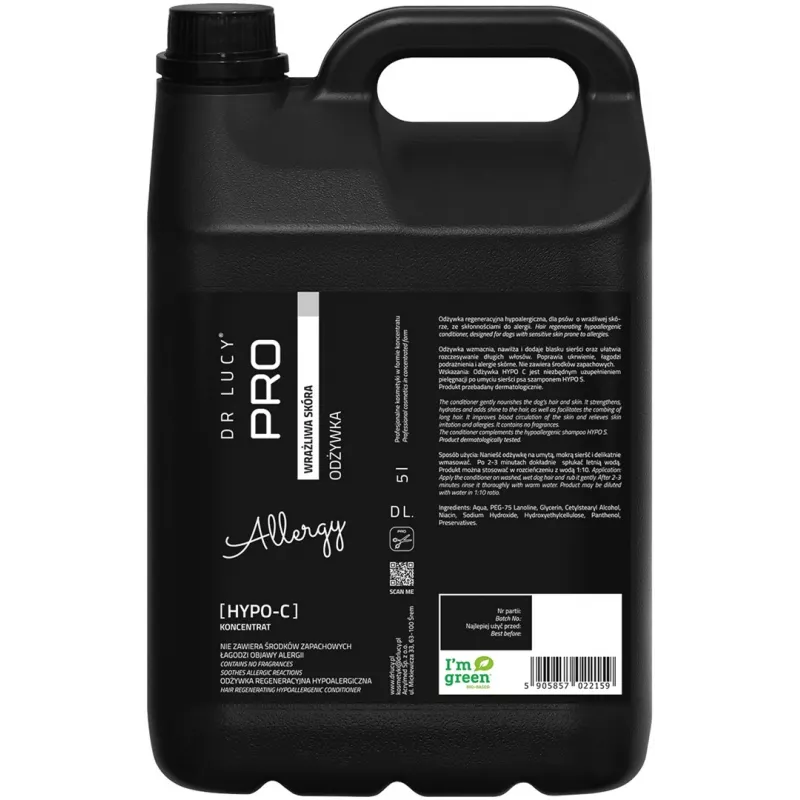 DR LUCY Hypo C Sensitive Skin Conditioner voor honden - 5L