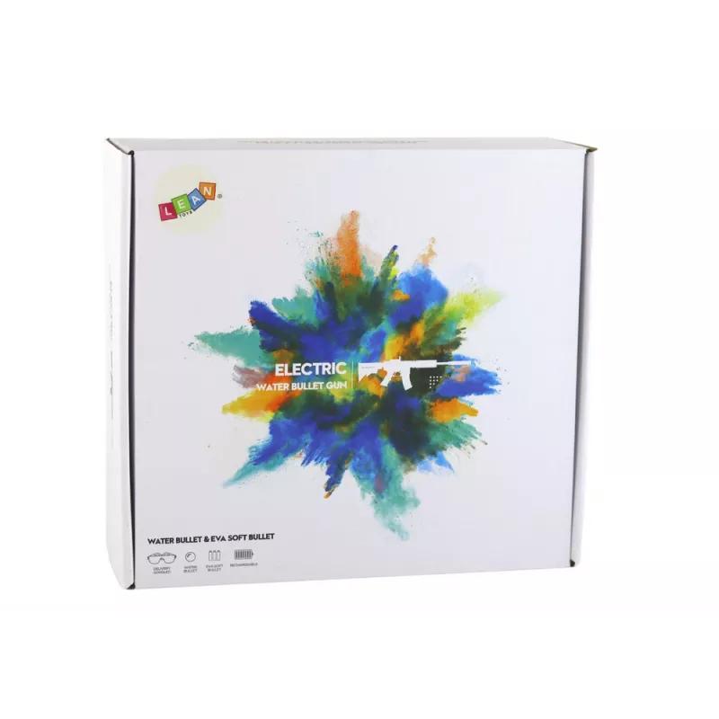 LEAN TOYS elektrisch waterpistool met pijlen en veiligheidsbril, zwart
