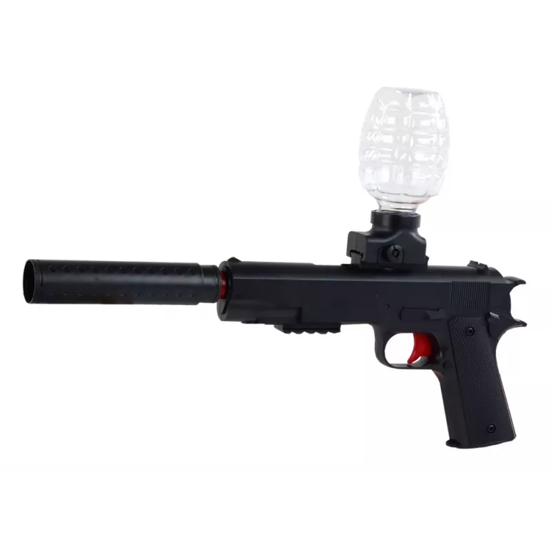 LEAN TOYS elektrisch waterpistool met pijlen en veiligheidsbril, zwart