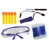 LEAN TOYS elektrisch waterpistool met pijlen en veiligheidsbril, zwart