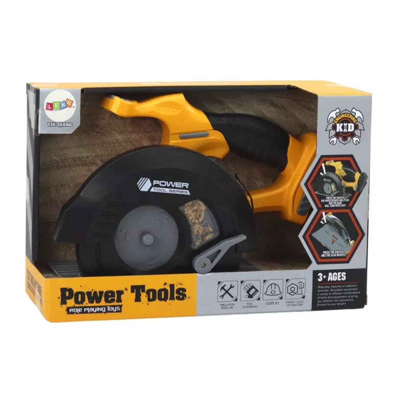 LEAN TOYS speelgoed cirkelzaag geel met geluiden