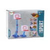 LEAN TOYS basketbalmand met verstelbare bal en pomp 138cm blauw