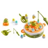 LEAN TOYS spel dinosaurus hengels accessoire hout groen