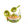 LEAN TOYS spel dinosaurus hengels accessoire hout groen