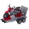 LEAN TOYS offroad voertuigset met takelwagen en motor, licht en geluid, groen
