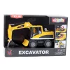 LEAN TOYS bouw graafmachine bulldozer met beweegbare zwenkbare bak, cabine, licht & geluid
