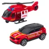LEAN TOYS brandweerwagen takelwagen helikopter auto lichten geluiden rood
