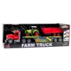 LEAN TOYS set truck tractor met aanhanger lichten en geluiden rood