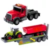 LEAN TOYS set truck tractor met aanhanger lichten en geluiden rood