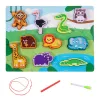 LEAN TOYS houten puzzel magneten rijgspeelgoed dieren