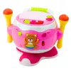 LEAN TOYS baby drum muzikaal interactief licht geluiden roze