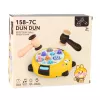 LEAN TOYS Whack-A-Mole behendigheidsspel met twee hamers, katje geel bruin