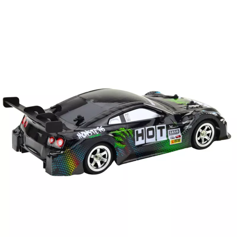 LEAN TOYS drift Car RC zwart groen 30km/h 1:16