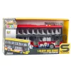 LEAN TOYS Stadsbus dubbeldekker 1:16 aandrijving lichten geluiden rood
