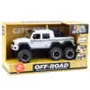 LEAN TOYS Offroad-auto friction drive lichten sounds parelmoerwit 6x6 1:16