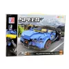 LEAN TOYS Robotauto 2in1 Hurricane blauw constructiestenen 328 stuks