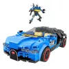 LEAN TOYS Robotauto 2in1 Hurricane blauw constructiestenen 328 stuks