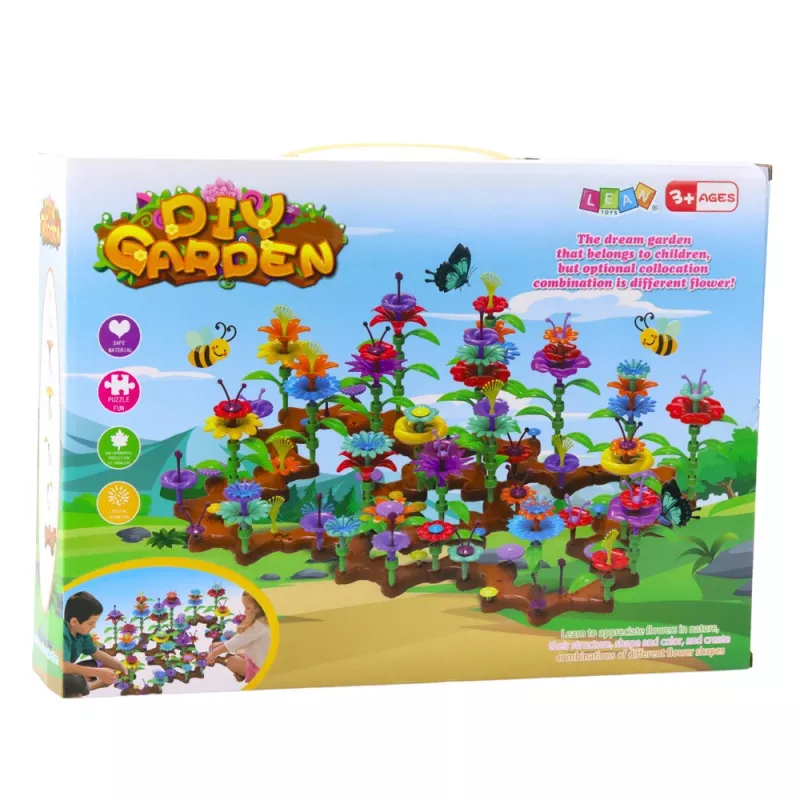 LEAN TOYS Creatieve tuinbloemen constructieblokken set 198 stuks