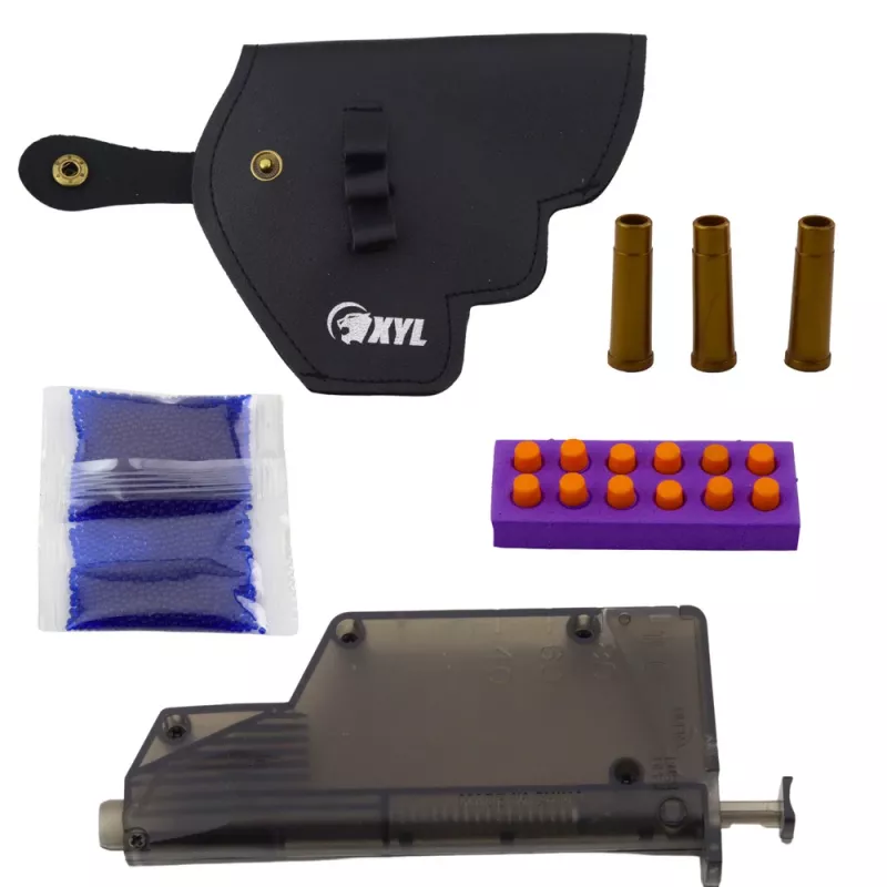 LEAN TOYS Revolver ZP-5 schuimpatronen waterballen hydrogel schild holster