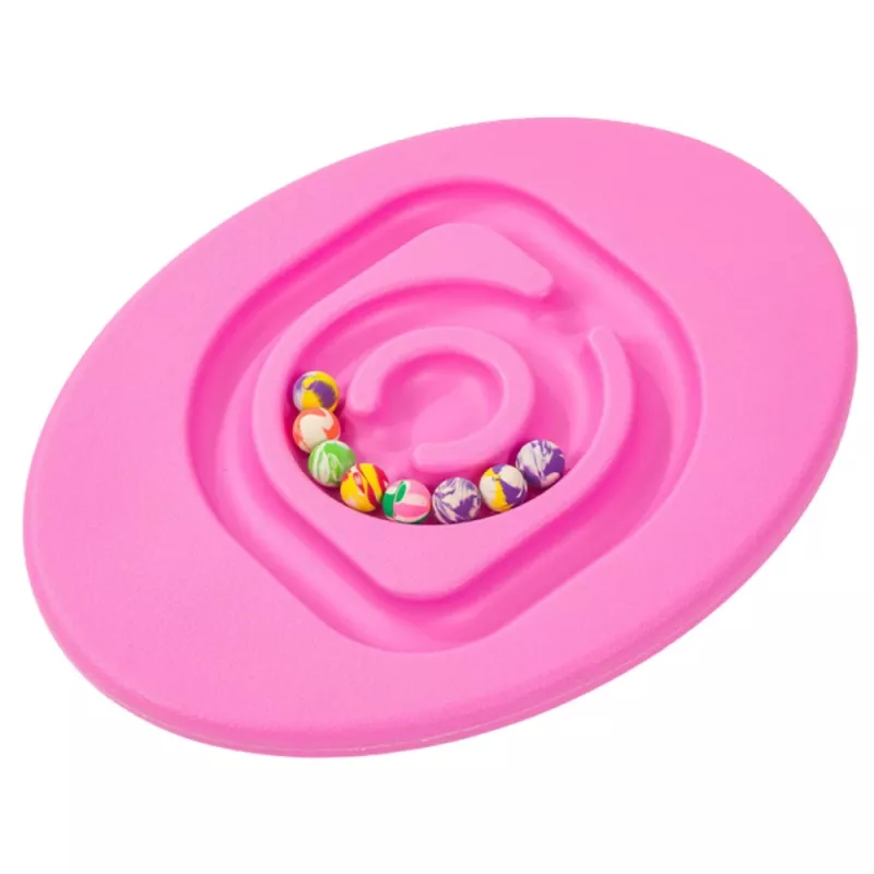 LEAN TOYS Sensorisch balanceerbord voor kinderen met rubberballen 5 stuks roze