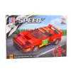LEAN TOYS Bouwstenen auto robot 2in1 rood aandrijving 329 delen