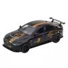 LEAN TOYS Sportwagen metaal pull-back aandrijving lichten geluiden zwart 1:32