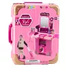 LEAN TOYS schminktafelset in koffer 2-in-1 roze