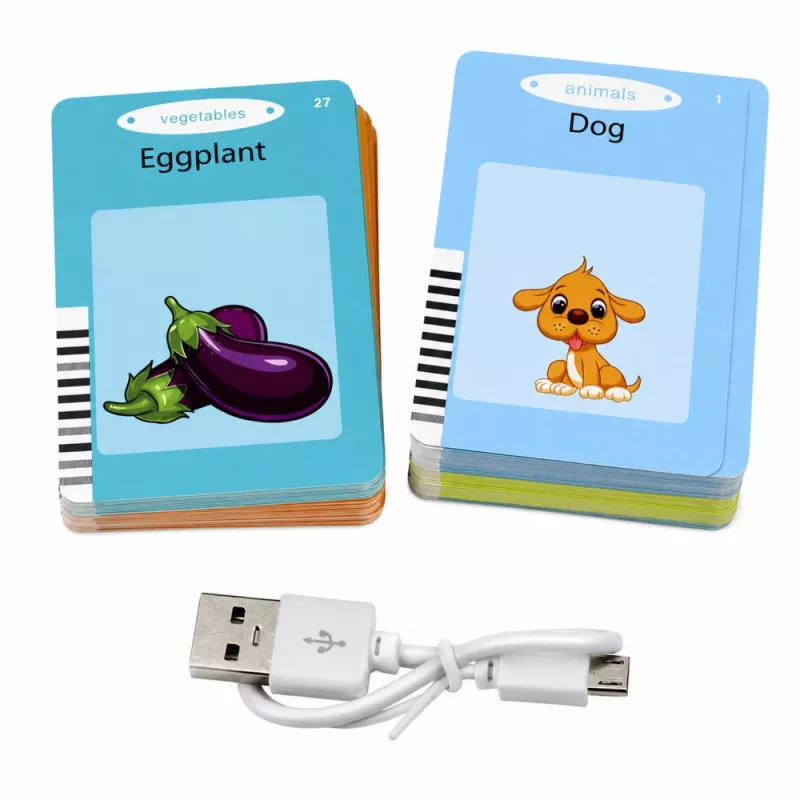 LEAN TOYS Engels woordleerkaarten leesapparaat educatief speelgoed roze