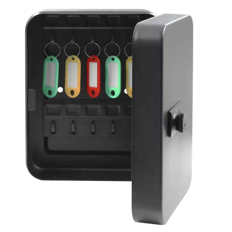 LEAN Metalen sleutelkast met digitale code, 48 haken, zwarte stickers
