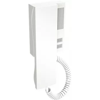 ACO INS-UP UNIFON - 2-toets audio-intercomhoorn met magnetische hoornbevestiging, wit