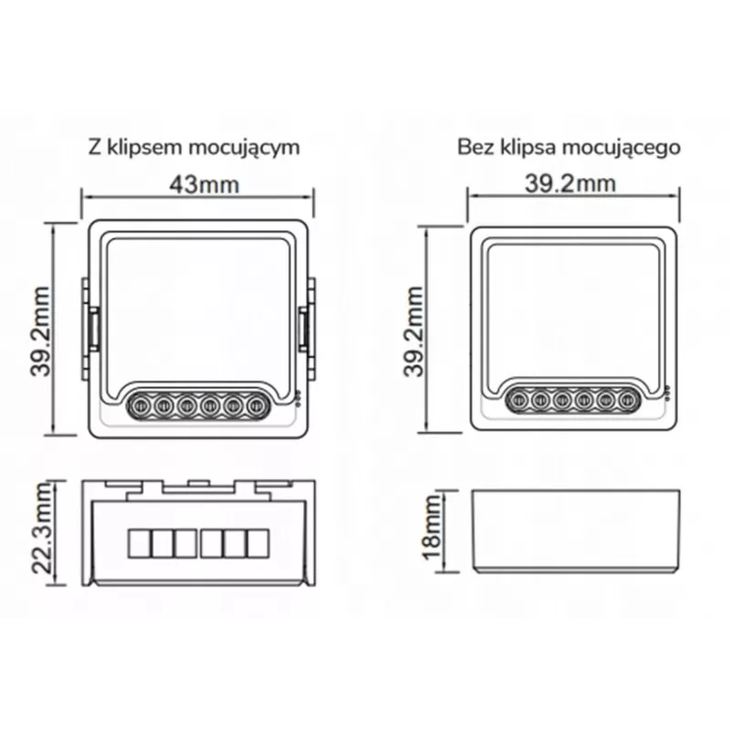 OXT mini scèneregelaarmodule 12 acties 230V ZigBee TUYA T254
