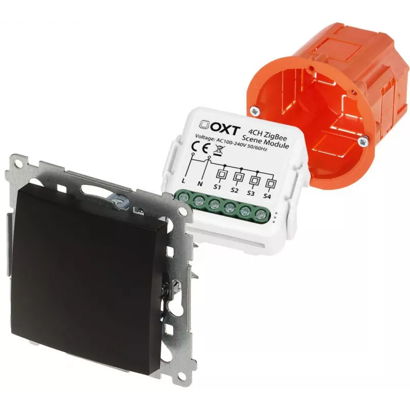 OXT mini scèneregelaarmodule 12 acties 230V ZigBee TUYA T254