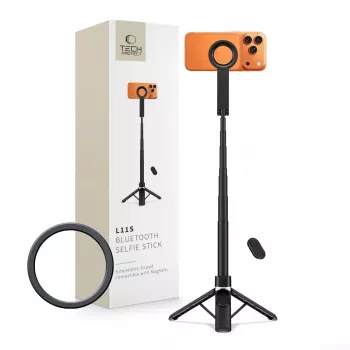 TECH-PROTECT L11S MagSafe Bluetooth selfiestick statief zwart