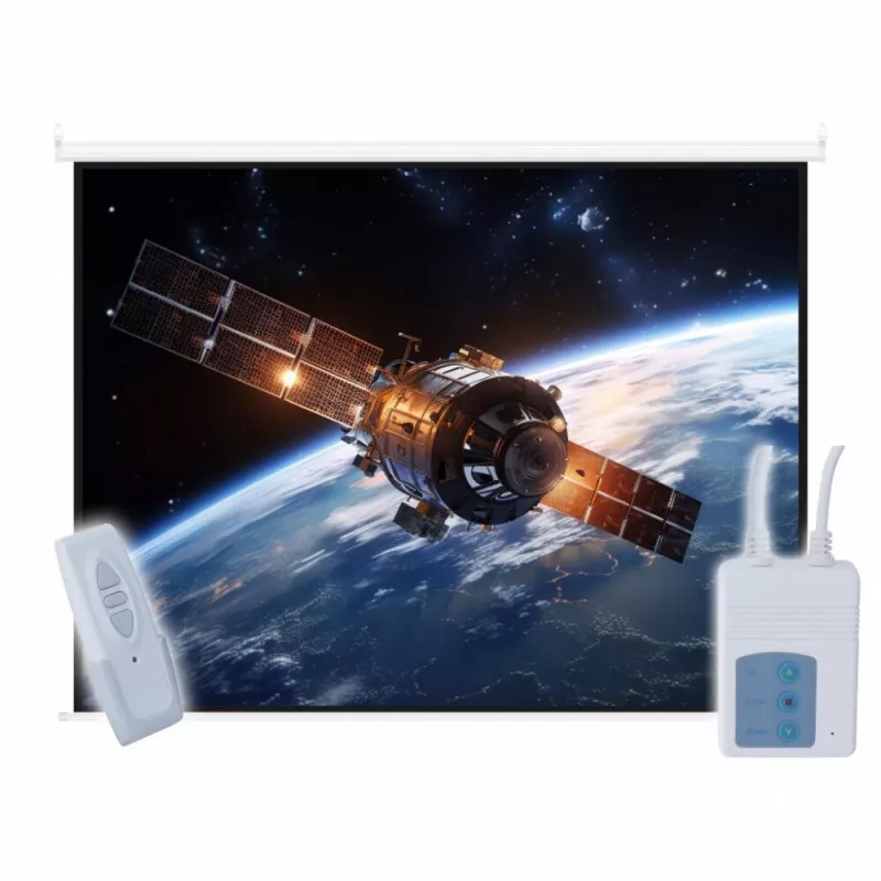 ART Elektrisch projectiescherm 100 inch 124x221cm met afstandsbediening EA-100 16:9