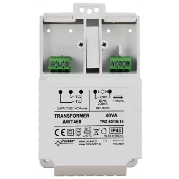Pulsar AWT468 AC/AC-transformator 230V AC naar 16V/18V AC 4A 68VA DIN-rail