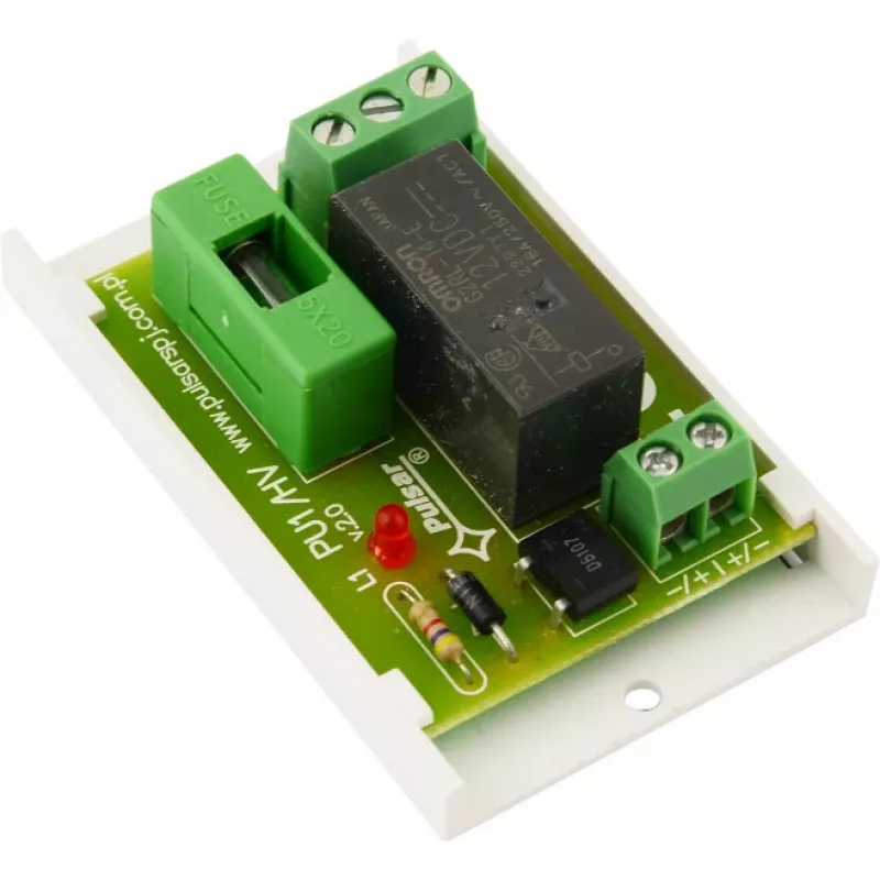 Pulsar AWZ514 relaismodule, 1x SPDT, 10-16V DC, 1A, schroefklemmen