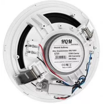 HQM HQM-SO616 6W plafondluidspreker - 100V-leiding, 6,5 inch driver, wit