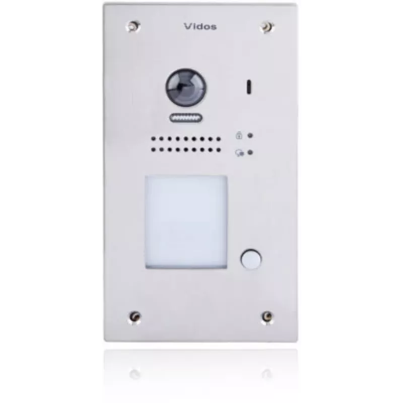 VIDOS DUO S1201A 2-draads videodeurstation met RFID, Full HD 1080p, zilver/donkergrijs